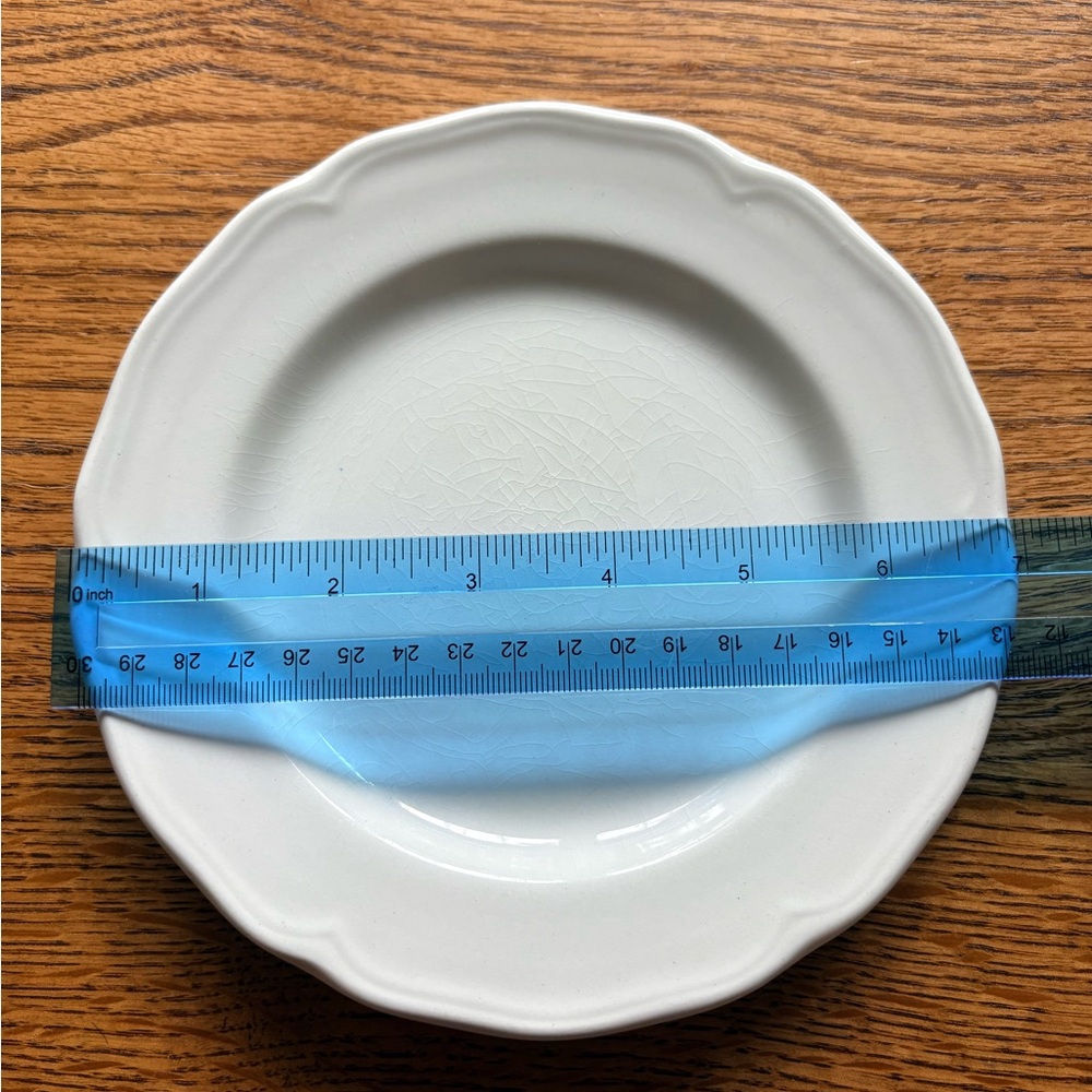 J&G Meakin Royal Staffordshire Heirloom Ironstone white ONE Plate ~7 in- CRAZING - Picture 7 of 7